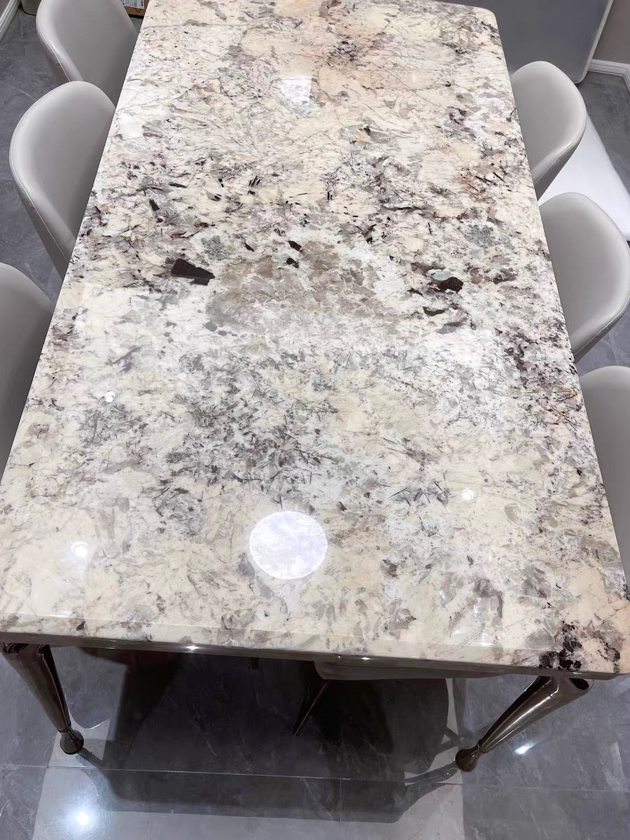 Baroco style luxury natural marble dining table