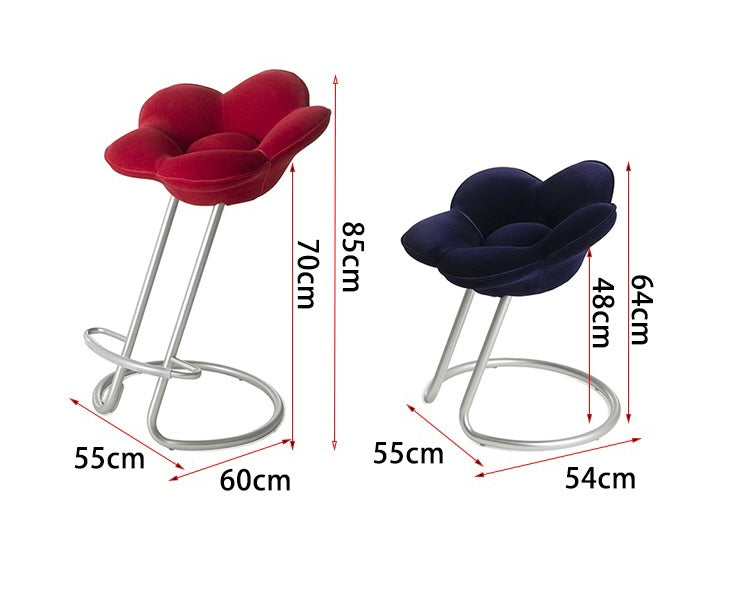 Flower dining chair creative bar stool spring home decoration