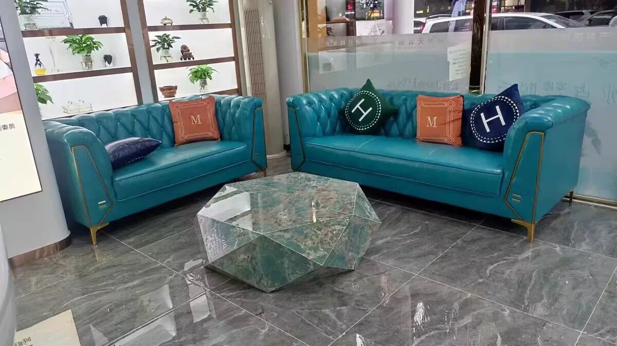 Geometric shape coffee table diamond design