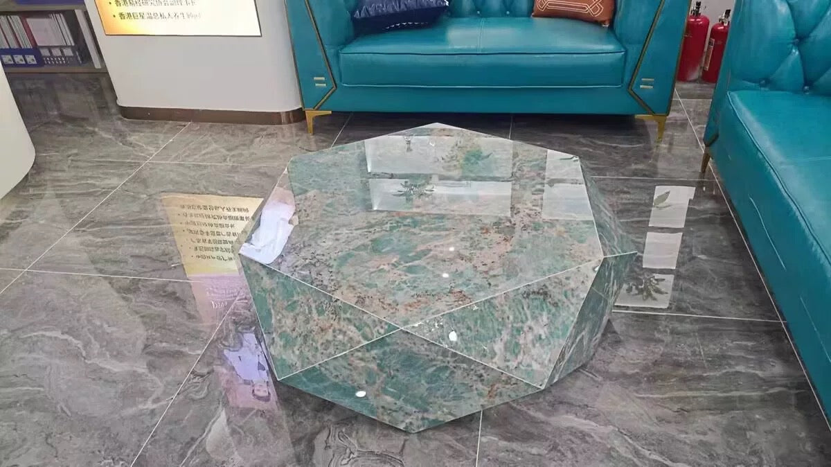 Geometric shape coffee table diamond design