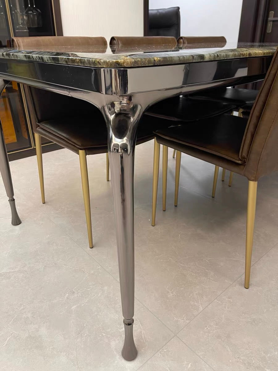 Baroco style luxury natural marble dining table