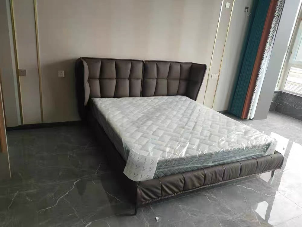 Muscle style fashion design bed leather double bed