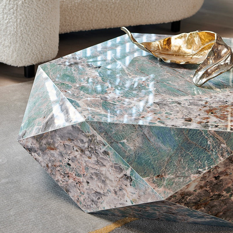 Geometric shape coffee table diamond design