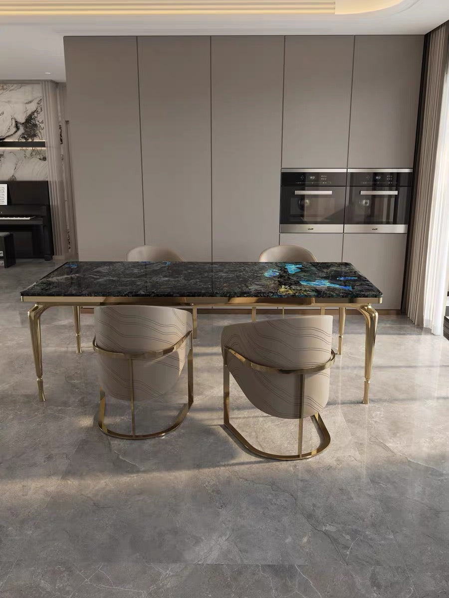 Baroco style luxury natural marble dining table