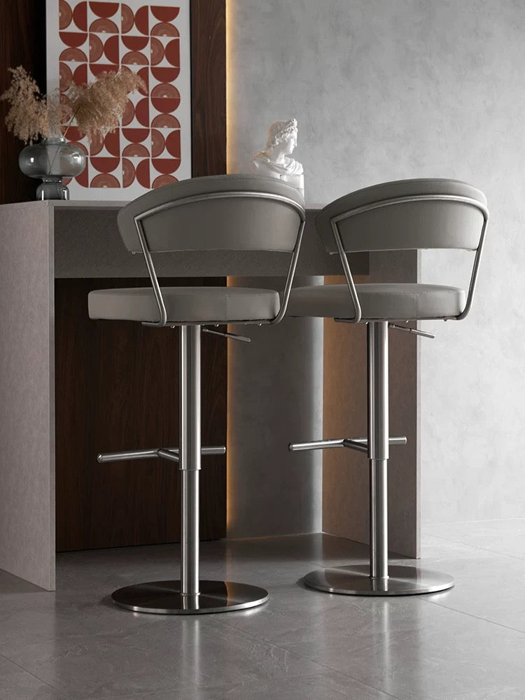 Pump chair classic bar chair stainless steel swivel chair dining chair