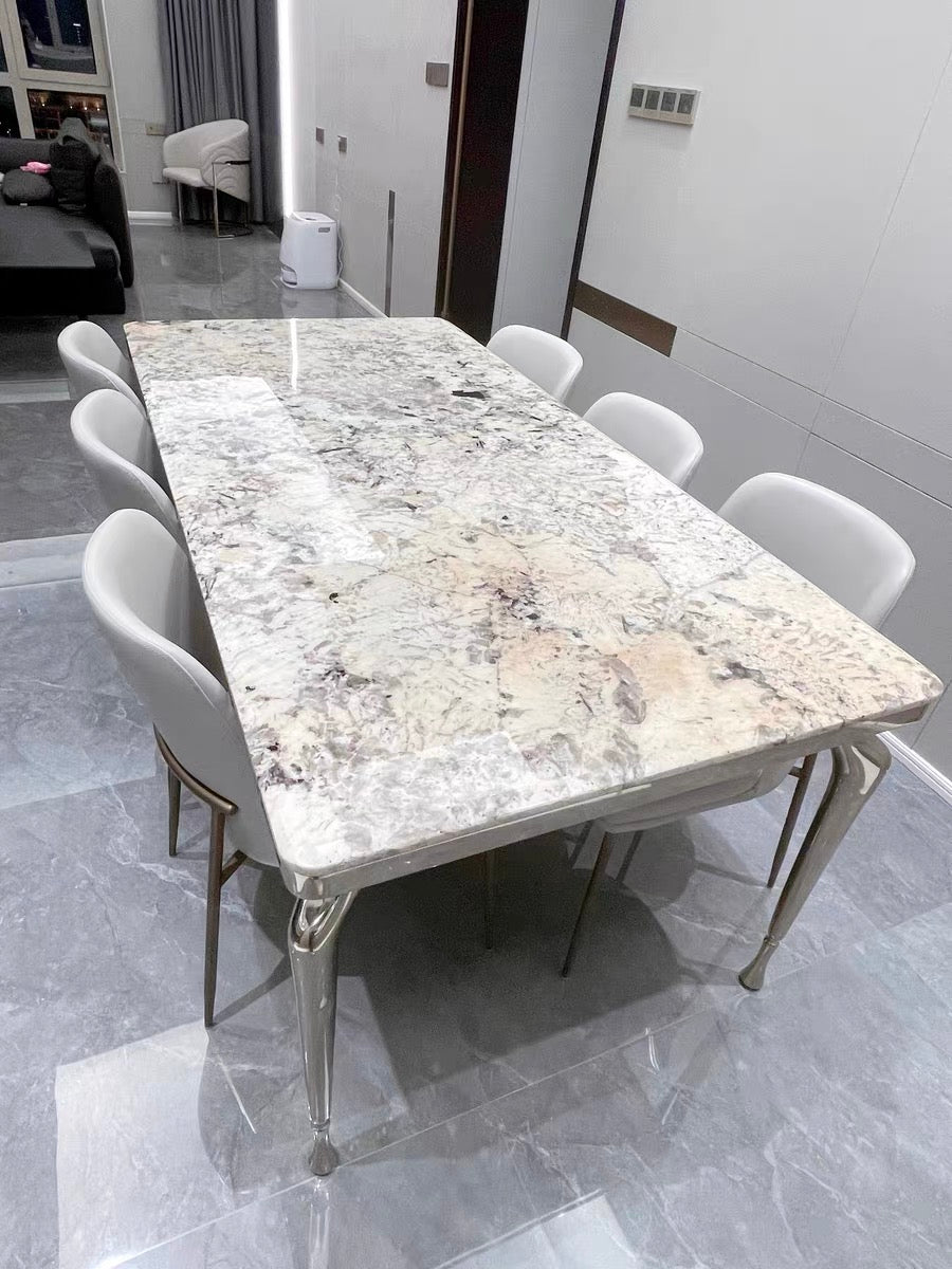 Baroco style luxury natural marble dining table