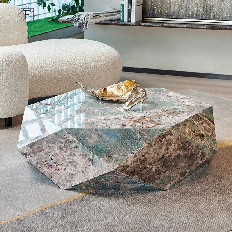 Geometric shape coffee table diamond design